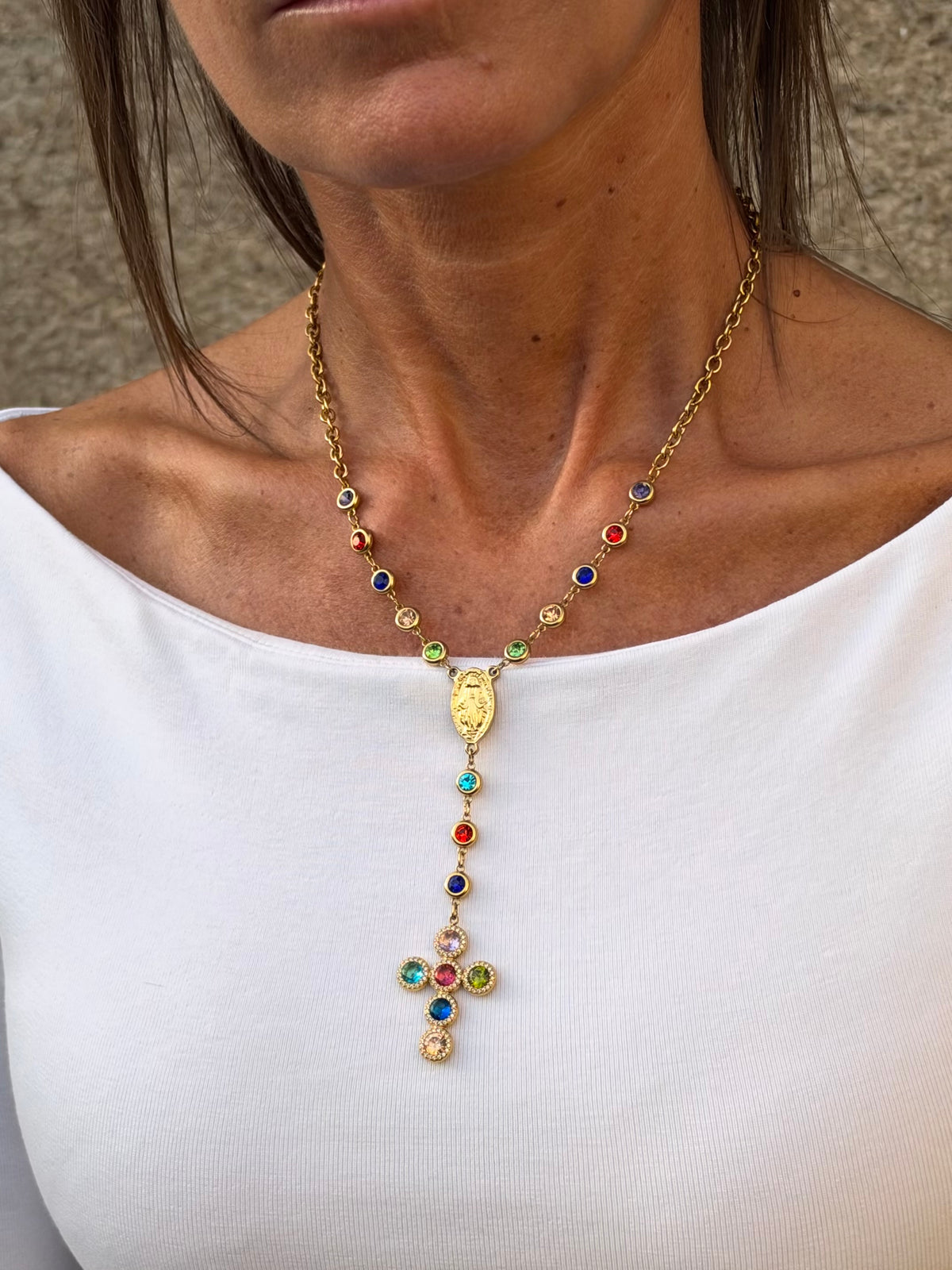 Collana GEM ROSARY - Rosario Punto Luce