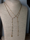 Collana Y con Cristallo - Acciaio