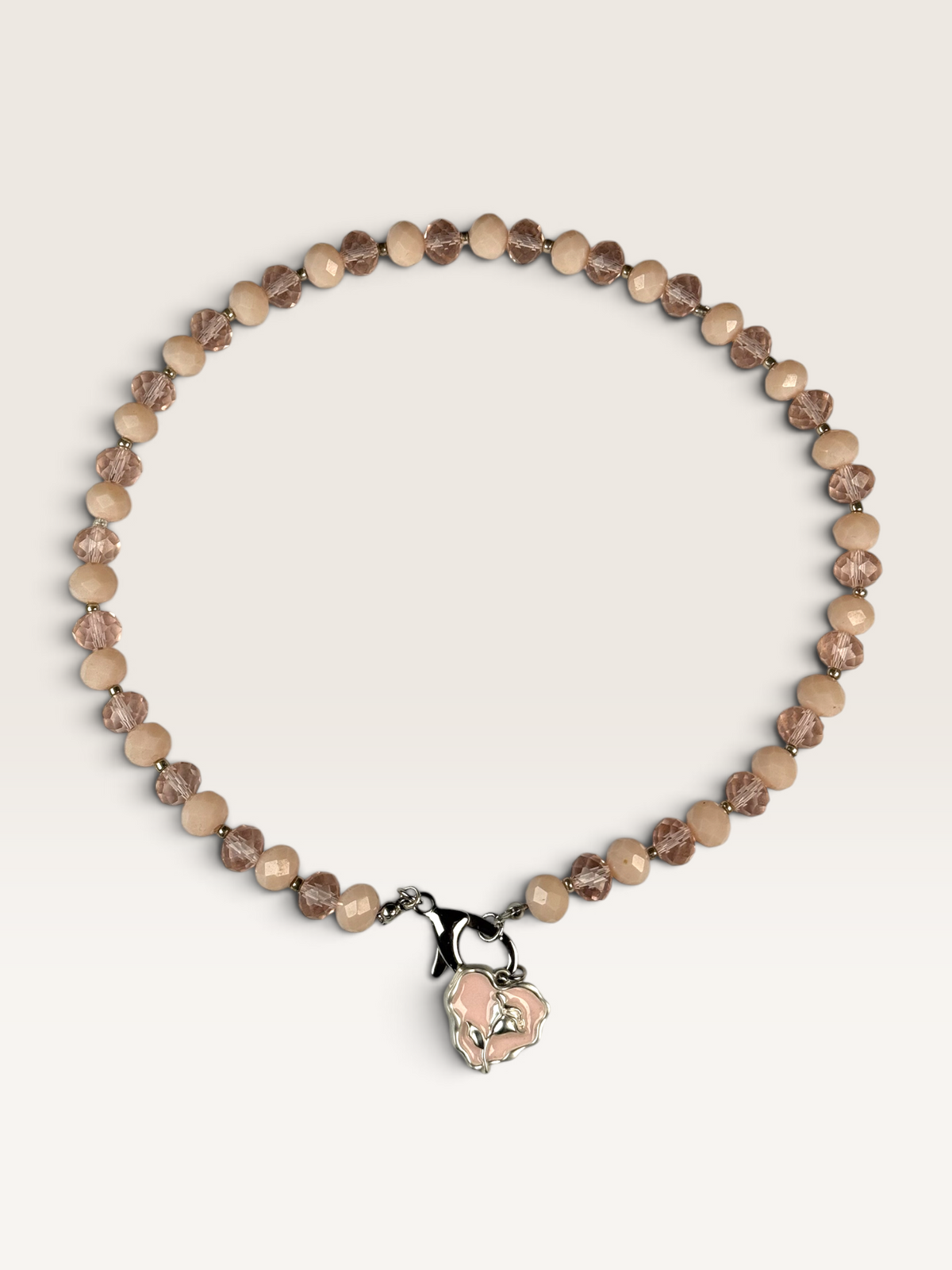 Collana Rosa Cipria con Rosellina