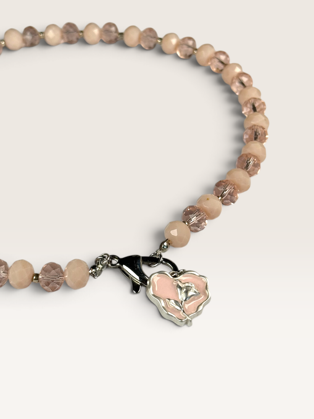 Collana Rosa Cipria con Rosellina