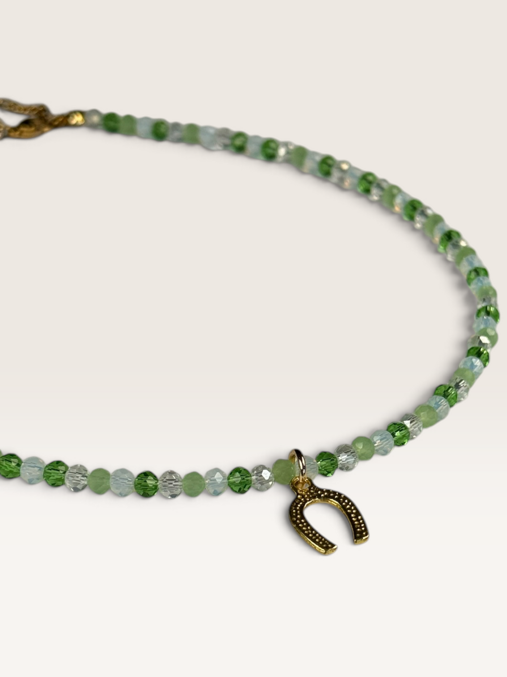 Collana Crystal Verde con Ferro di Cavallo