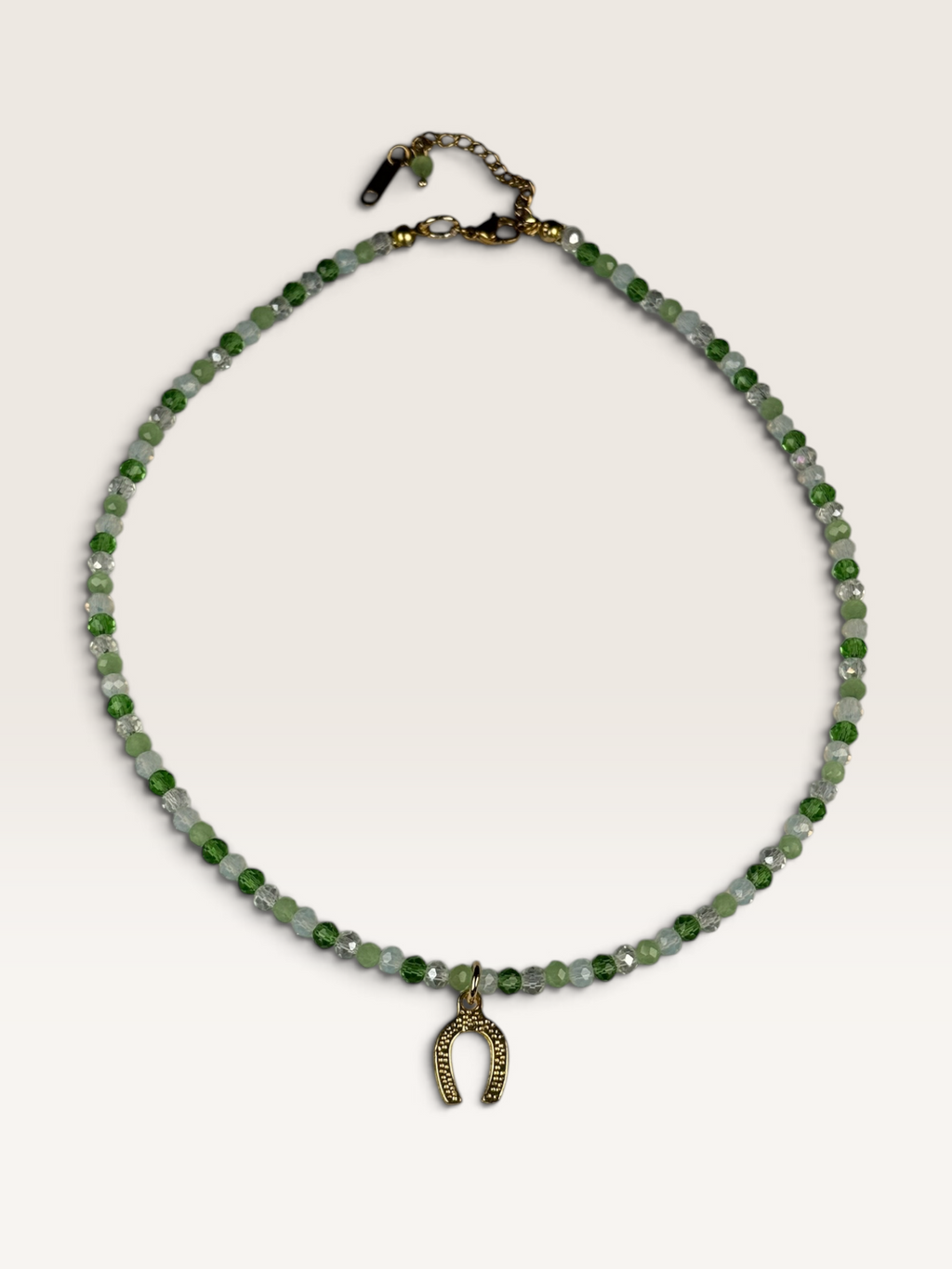 Collana Crystal Verde con Ferro di Cavallo