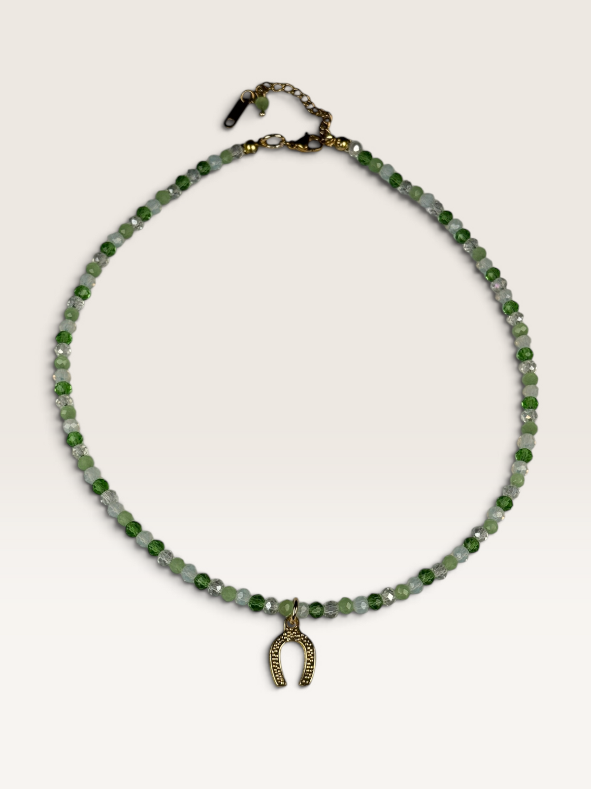 Collana Crystal Verde con Ferro di Cavallo