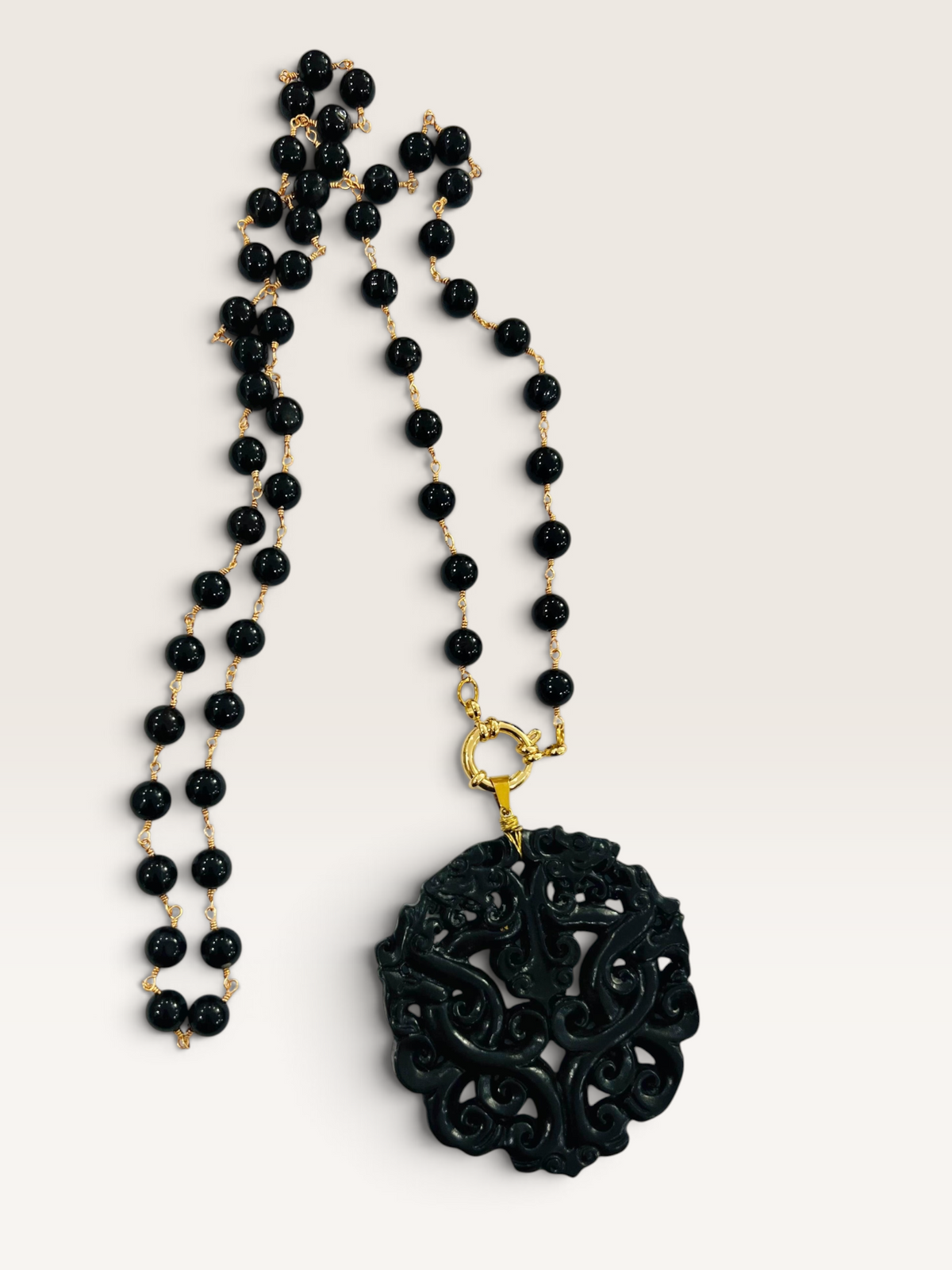 Collana MANTRA - Giada Nera