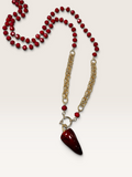 Collana Peperoncino in Cristalli Brodeaux