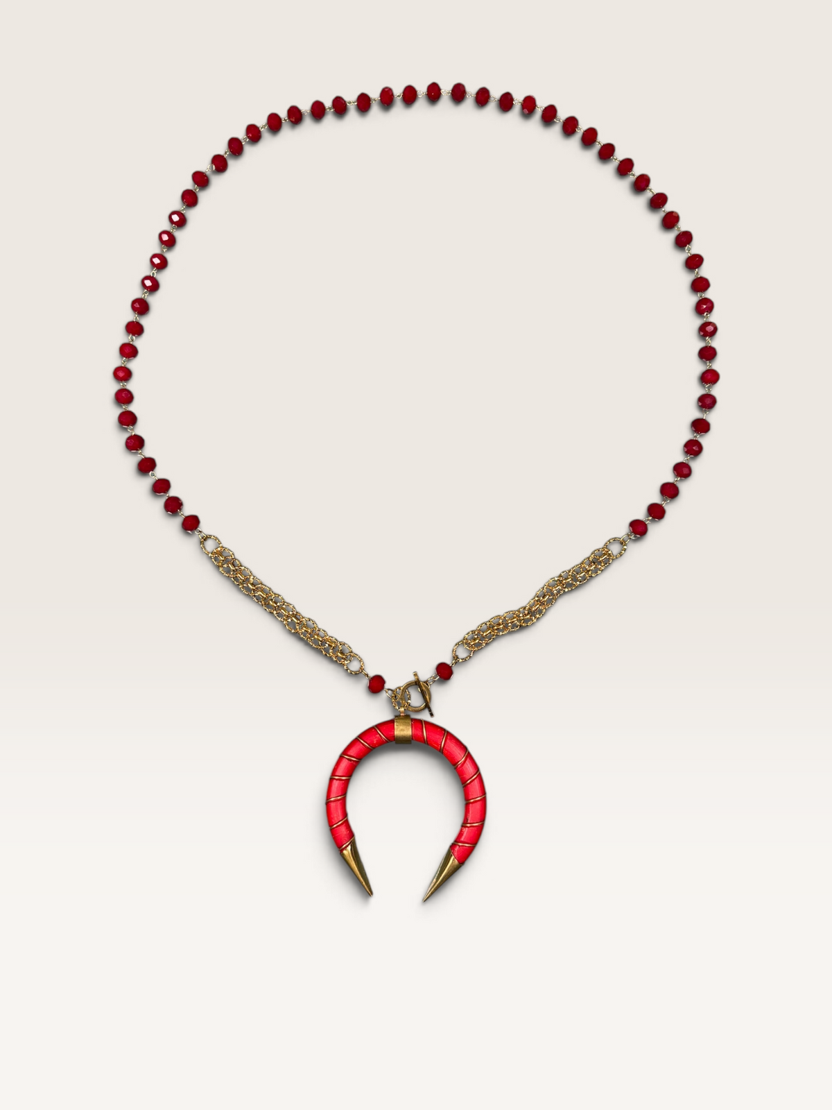Collana in Cristalli con Mezzaluna Vintage