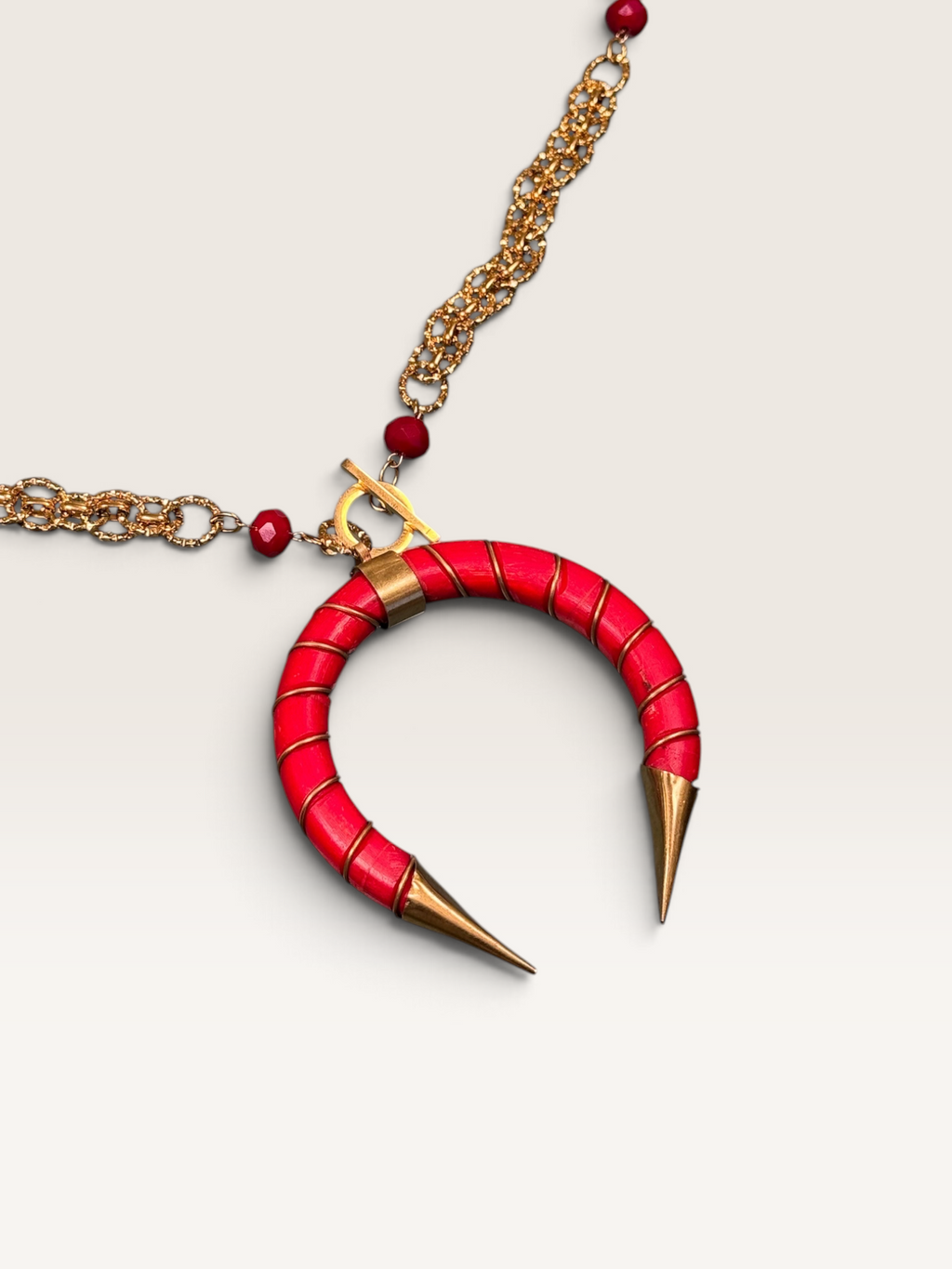 Collana in Cristalli con Mezzaluna Vintage