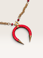 Collana in Cristalli con Mezzaluna Vintage