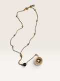 Collana GOLDEN SUN - Pietra Lavica Nera