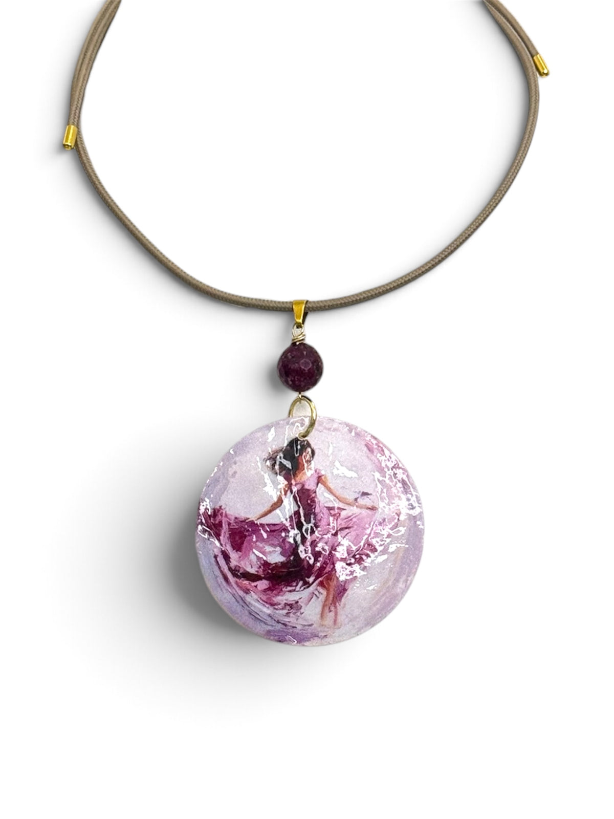 Collana Grafica  Ballerina - Tormalina e Madreperla