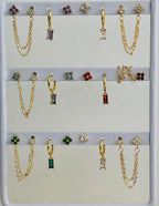 Set Quattro Orecchini con Fiore